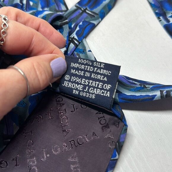 J. Garcia Men's Necktie Tie Silk California Mission Collection Fifteen 58" Blue - Picture 3 of 4